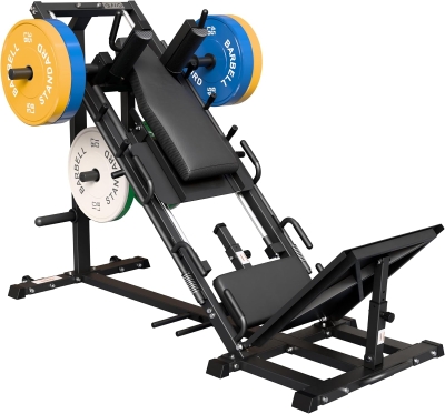 GMWD 45° Leg Press & Hack Squat Combo with Linear Bearing, 230 lb Stack and Weight Storage, Heavy-Duty Home Gym Machine