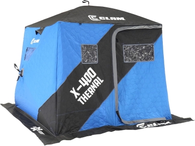 CLAM X Series Thermal Hub Shelter — Portable Angler Fishing Tent with Insulated Hub