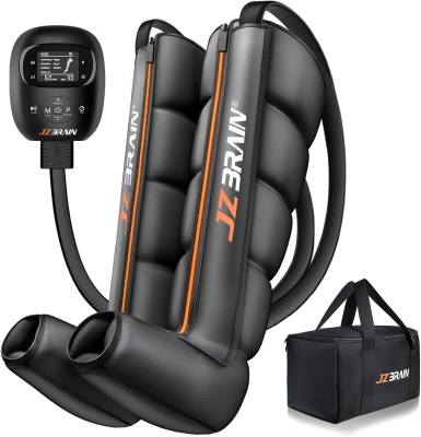 Sequential Air Compression Recovery System (Small) - Professional Full-Leg Compression Boots for Faster Recovery & Improved Circulation, Zip-On Fit