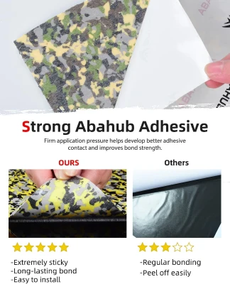 Abahub Non-Slip EVA Decking Mat - 6mm Camouflage Traction Pad, Self-Adhesive & Trimmable (96 in x 16 in / 23.5 in / 38 in / 47 in; 48 in x 16 in) for Paddleboards, Kayaks, Boats