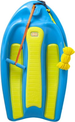 ZUP Coast All-in-One Youth Training Wakeboard — Kids' Trainer, Kneeboard & Water Skis with Rope Handle — Ideal Beginner Board for Boating and Water Sports