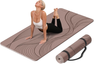 Extra-Wide Large Yoga Mat 72 in x 36 in x 10 mm — Thick, Comfortable, Non-Slip Exercise Mat for Home, Gym & Studio