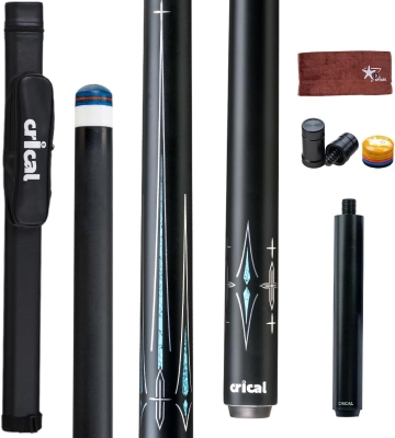 CRICAL CL-03 Carbon Fiber 58-inch Pool Cue – Professional Low-Deflection Cue with 3/8x8 Pin Joint and 12.5mm Tip