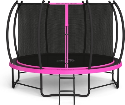 BCAN 8–16FT Outdoor Recreational Trampoline with Safety Net & Ladder (8ft,10ft,12ft,14ft,15ft,16ft) – ASTM F381-16 Approved – For Kids & Adults