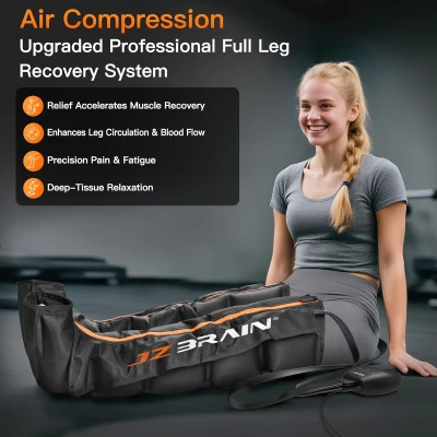 Sequential Air Compression Recovery System (Small) - Professional Full-Leg Compression Boots for Faster Recovery & Improved Circulation, Zip-On Fit
