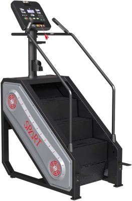 SPART Professional Stair Stepper Machine with 18"" LED Display, 15-Speed Levels, Speaker, Cooling Fan, Wireless Charger and Safety Key — Commercial Home Climber