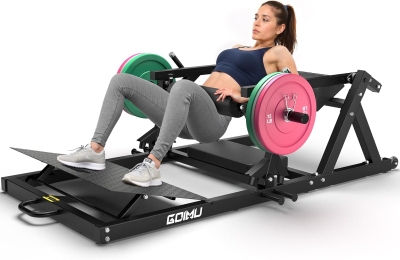GOIMU HT01 Plate-Loaded Hip Thrust Machine – 800 lb Capacity Glute Drive with Band Pegs, Thick Hip Pad & Heavy-Duty Footplate