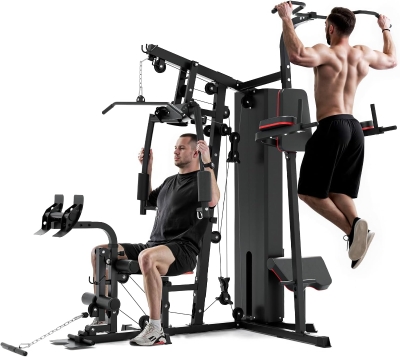 Mikolo Home Gym Station — Multifunctional Full-Body Workout Machine with 150 lb Weight Stack, Over 90 Exercises