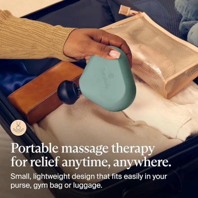 TheraGun Mini (2nd Gen) by Therabody — Compact Percussion Massager with QuietForce Technology, Portable Deep Tissue Treatment (Green)