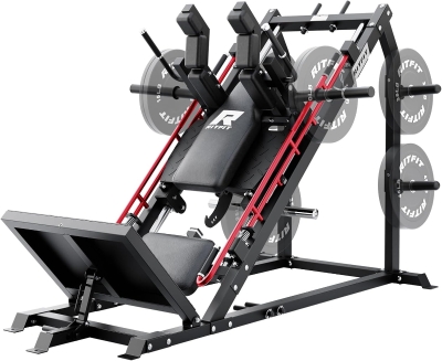 RitFit Gazelle Pro 3-in-1 Leg Press & Hack Squat Machine - High-Tensile Steel, 2000 lb Capacity, Adjustable Angles with Weight Storage