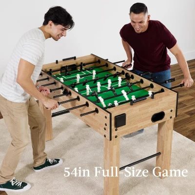 Best Choice Products 54in Full-Size Foosball Table for Home & Game Room w/ 2 Balls and 2 Cup Holders