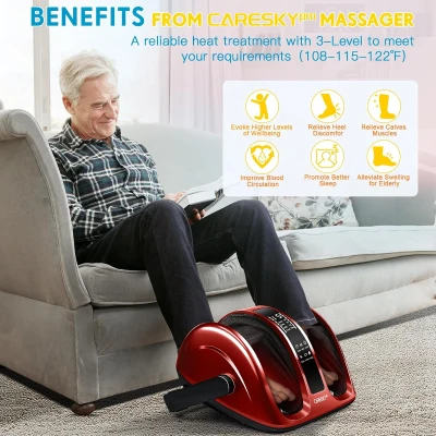 3-Heating Shiatsu Foot Massager — FSA Eligible, Deep Kneading & Rolling for Calves, Feet & Arms, Circulation & Pain Relief for Plantar Fasciitis and Neuropathy