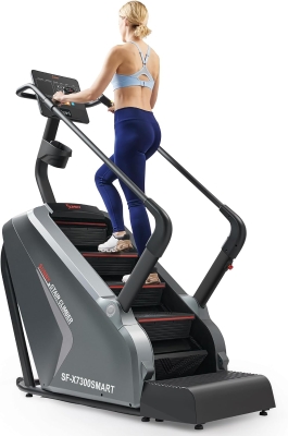 Sunny Health & Fitness Premium Smart Stepper Stair Climber – Commercial-Grade, High-Intensity Cardio with SunnyFit App, Bluetooth & 350–400 lb Capacity