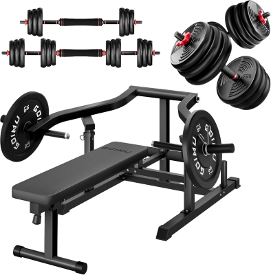 Z1-PRO Home Chest Press Bench – GOIMU Adjustable Flat/Incline/Decline Bench with Independent Arms for Chest & Core