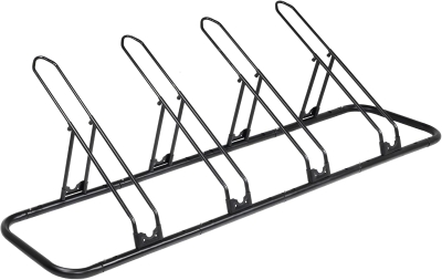 CyclingDeal Adjustable Floor Bike Rack for Up to 6 Bicycles — Indoor/ Garage Stand with Tire Grooves, Dual Plate Support & Custom Spacing