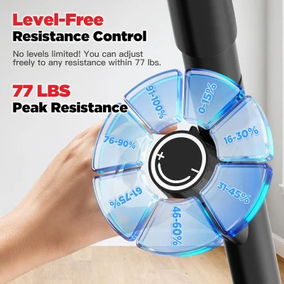 Magnetic Vertical Climber – Adjustable Resistance to 77LB, Foldable Home Stair Stepper with 19"" Stride and 320LB Capacity