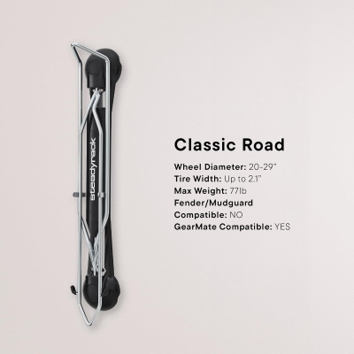 Steadyrack Classic Road Rack — Original Wall-Mounted Vertical Storage for Road & Commuter Bikes, Pivoting Space-Saver, Heavy-Duty Steel for Indoor Use