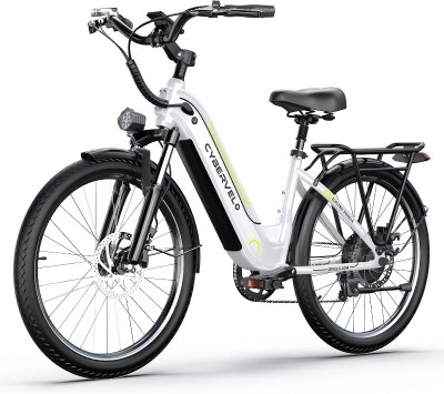 1000W Peak Electric Bike for Adults with Removable Battery, 26"" E-Bike, 7-Speed, Up to 25+ MPH and 80+ Mile Range — All-Terrain Commuter for Beach, Snow & Women