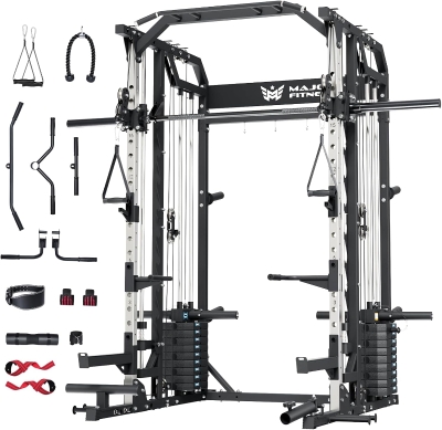 Major Fitness Drone2 Advanced Training Smith Machine — All-in-One Home Gym Rack with Aluminum Pulley Set, Dual Lat Systems & Cable Crossover