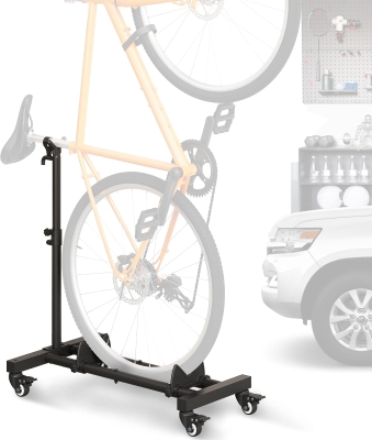 Freestanding Vertical Bike Stand - Adjustable Indoor Bicycle Floor Rack for Garages & Apartments, Supports Wheels up to 29""