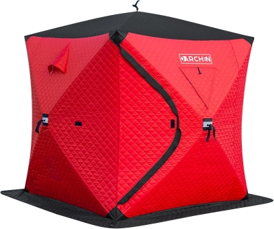 DARCHEN Insulated 3-Layer Pop-Up Ice Fishing Shanty for 3–4 People — Thermal Tent with Insulation Layer