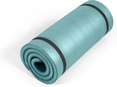 Tone Fitness One-Inch High-Density Yoga Mat | Extra-Thick Non-Slip Exercise Mat with Carry Strap (24"" x 72"") | Multiple Options