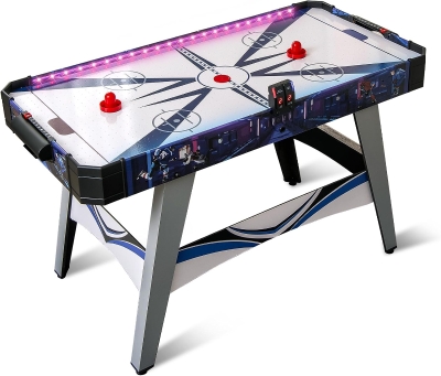Goplus 54"" LED Air Hockey Table with Electronic Scoreboard & Lighting