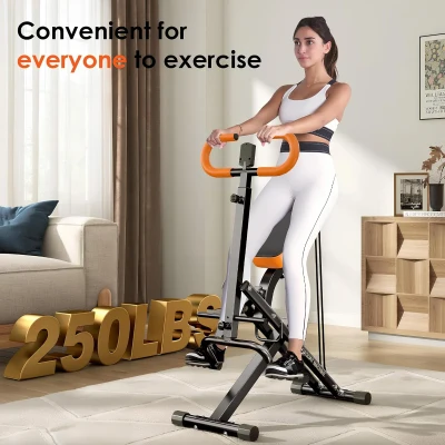 SogesHome Foldable Row & Squat Machine for Home — Full-Body Exercise with Adjustable Resistance Bands for Women, Targets Glutes & Abs, Supports 330 lbs