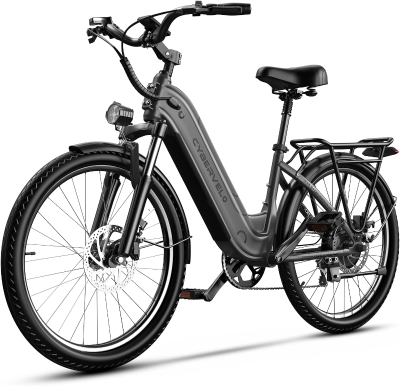 1000W Peak Removable-Battery 26"" Electric Bike for Adults — 7-Speed, Up to 80+ Mile Range