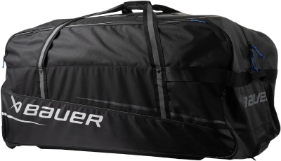 Bauer '24 Premium Wheeled Goalie Bag — 42"" x 25"" x 20"" with Reinforced Base, Extension Handle and 3 Wheels