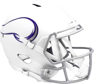 Minnesota Vikings Alternate White 2024 On-Field Riddell Speed Replica Full-Size Helmet — NFL Replica
