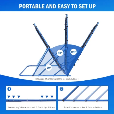 Winthai Soccer Rebounder Net 5.9 x 5 ft - Multi-Angle Training Rebounder for Passing, Control & Drills