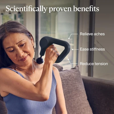 TheraGun Relief by Therabody — Quiet Deep-Tissue Bluetooth Percussion Massage Gun for Neck, Back, Shoulder, Leg & Foot Pain Relief (Black)