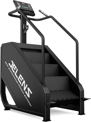 Jelens Commercial-Style Stair Stepper with LED Screen, 550 lb Capacity, 15 Resistance Levels (24–164 Steps/Min) Home Climbing Machine