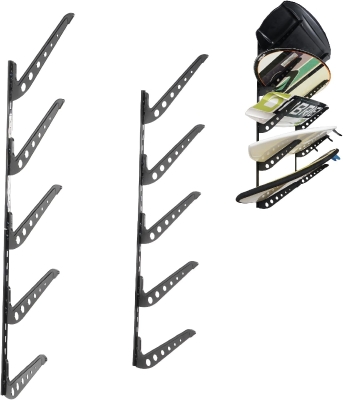 5-Board Adjustable Wall Mount Rack for Surfboards, Wakeboards & Snowboards