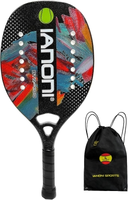 Carbon Fiber Beach Tennis Paddle with EVA Memory Foam Core – Lightweight Beach Tennis Racket