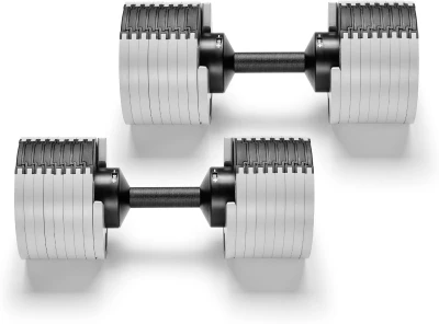 NÜOBELL Easy-Twist Adjustable Dumbbells (Pair) — 5–80 lb, 2024–25 Edition (All-in-One)