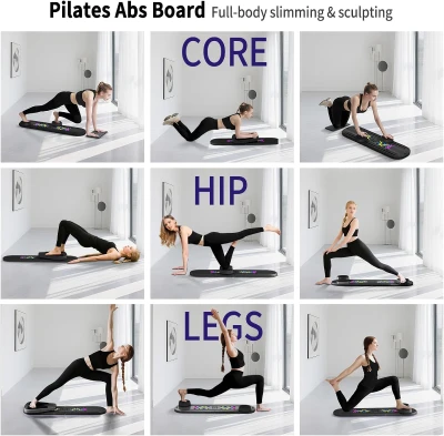 Foldable Pilates Reformer Board Set by ORWIPO — Portable Multi-Function Pilates Machine with Timer, Resistance Bands, Ab Balance & Accessories
