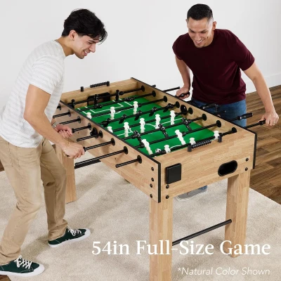 Best Choice Products 54-inch Full-Size Foosball Table for Home Game Rooms — Includes 2 Balls & 2 Cup Holders