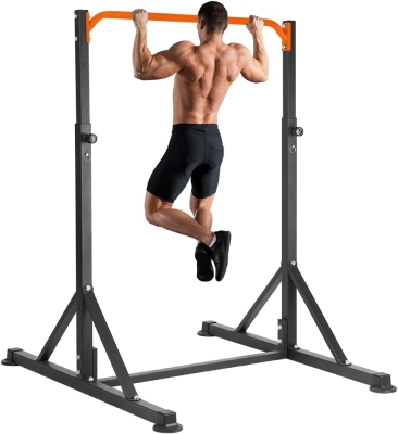 Adjustable Power Tower Pull-Up Station — ONETWOFIT Free-Standing Pullup/Chin-up Bar, Multifunction Strength Trainer for Home & Outdoor — 440 lb Capacity