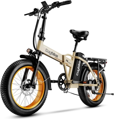 1000W Folding Electric Bike — 48V 20Ah Removable Battery, 750W Nominal/1000W Peak Motor, 20"" Fat Tires, 30+ MPH, Up to 80 Miles, Foldable Commuter Ebike