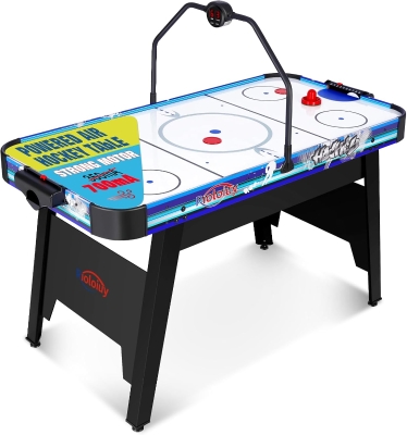 58"" Arcade-Style Air Hockey Table — Powerful 700mA Motor, Overhead LED Scoreboard, Includes 2 Pucks & 2 Pushers