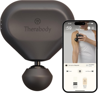 TheraGun Mini (3rd Gen) by Therabody – Compact, Travel-Ready Percussion Massage Gun for Fast Pain and Tension Relief (Black)