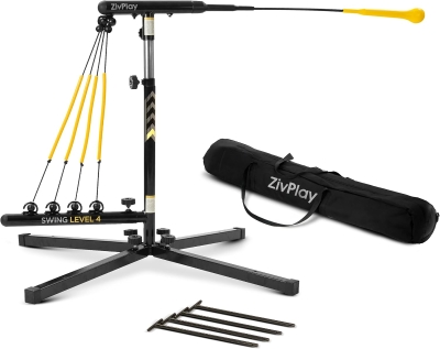 Baseball Hitting Trainer – Swing Feedback System for Baseball & Softball Batting Practice with Adjustable Resistance and Height