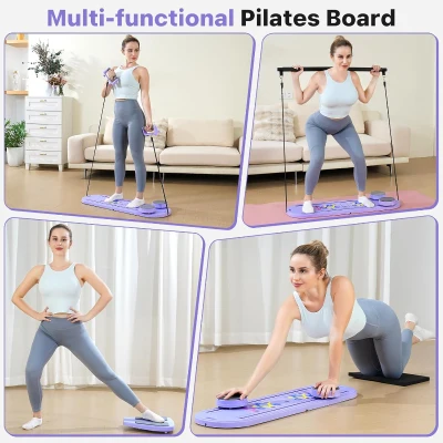 DR. Run 7-in-1 Foldable Pilates Reformer with Smart Timer and Carry Bag — Portable Multifunctional Pilates Board Set