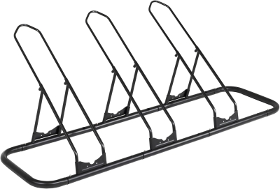 CyclingDeal Fat-Bike Compatible Floor Rack for Up to 6 Bikes — Indoor Garage Stand with Tire Grooves, Adjustable Holders & Quick-Release Spacing