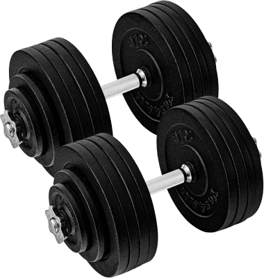 Yes4All Old-School Adjustable Dumbbell Pair with Loadable Plates & Star Lock Collars, 40–200 lb Capacity