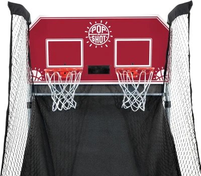 Pop-A-Shot Home Dual Shot Arcade Basketball Game — Sensor Scoring, 16 Game Modes, Includes 7 Balls, Foldable for Easy Storage