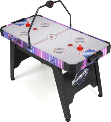 GYMAX 56 in Air Hockey Table with 12V High-Performance Motor and LED Digital Scoreboard - Includes 2 Pushers & 2 Pucks, for Home, Game Room, Office