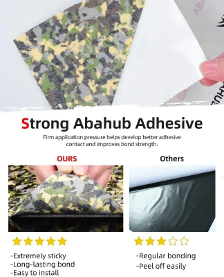 Abahub Self-Adhesive EVA Boat Deck Pad 6mm — Non-Slip Camouflage Traction Mat, Trimmable for Surfboards, SUPs, Kayaks and Boats (Sizes Include 96x16, 96x23.5, 96x38, 96x47, 48x16)